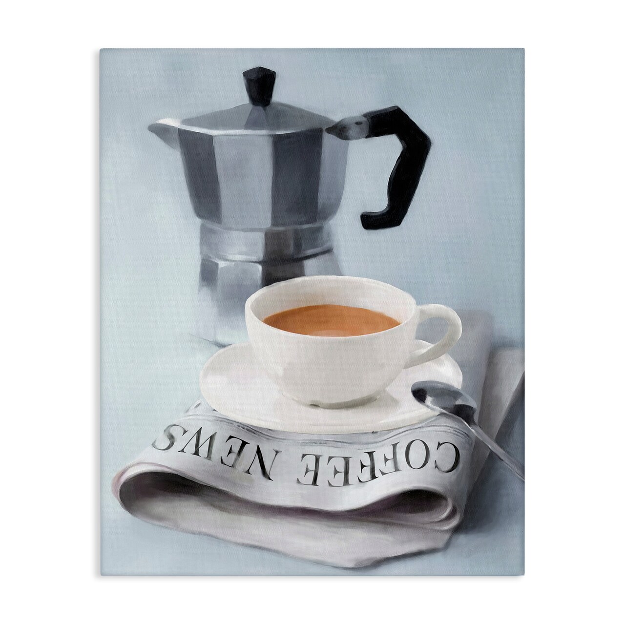 Stupell Industries Espresso Coffee & Newspaper Canvas By Carol Robinson